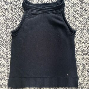 100% Cotton Tommy Hilfiger Navy Knit Top Women’s Size Medium